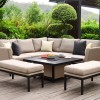 Maze Lounge Outdoor Fabric Pulse Taupe Square Corner Dining Set with Rising Table