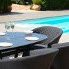 Maze Lounge Outdoor Fabric Ambition Charcoal 6 Seat Oval Dining Set