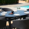 Maze Lounge Outdoor Fabric Ambition Charcoal 6 Seat Oval Dining Set