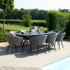 Maze Lounge Outdoor Fabric Ambition Flanelle 8 Seat Oval Dining Set 