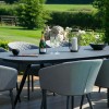 Maze Lounge Outdoor Fabric Ambition Flanelle 8 Seat Oval Dining Set