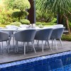 Maze Lounge Outdoor Fabric Ambition Lead Chine 8 Seat Oval Dining Set
