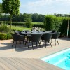 Maze Lounge Outdoor Fabric Ambition Charcoal 8 Seat Oval Dining Set