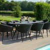 Maze Lounge Outdoor Fabric Ambition Charcoal 8 Seat Oval Dining Set