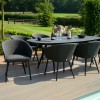 Maze Lounge Outdoor Fabric Ambition Charcoal 8 Seat Oval Dining Set