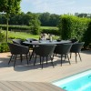 Maze Lounge Outdoor Fabric Ambition Charcoal 8 Seat Oval Dining Set