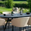 Maze Lounge Outdoor Fabric Taupe Ambition 8 Seat Oval Dining Set