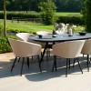Maze Lounge Outdoor Fabric Taupe Ambition 8 Seat Oval Dining Set