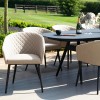 Maze Lounge Outdoor Fabric Taupe Ambition 8 Seat Oval Dining Set