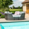 Maze Rattan Garden Furniture Cheltenham Grey Daybed