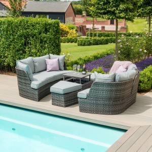 Maze Rattan Garden Furniture Cheltenham Grey Daybed Maze Rattan Garden Furniture Cheltenham Grey Daybed
