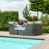 Maze Rattan Garden Furniture Cheltenham Grey Daybed