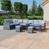 Maze Rattan Garden Furniture Kingston Grey Extending Corner Dining Set