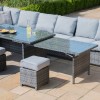 Maze Rattan Garden Furniture Kingston Grey Extending Corner Dining Set