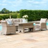 Maze Rattan Garden Furniture Cotswolds 3 Seat Sofa Dining with Rising Table