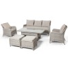 Maze Rattan Garden Furniture Cotswolds 3 Seat Sofa Dining with Rising Table