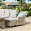 Maze Rattan Garden Furniture Cotswolds Reclining Corner Dining with Rising Table