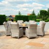 Maze Rattan Garden Furniture Cotswolds Reclining 8 Seat Round Dining Set