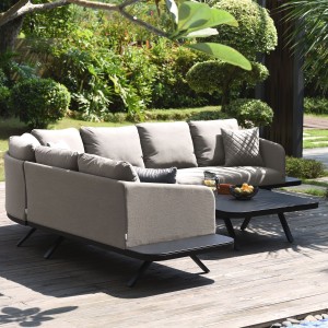Maze Lounge Outdoor Fabric Cove Taupe Corner Sofa Group Maze Lounge Outdoor Fabric Cove Taupe Corner Sofa Group