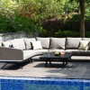 Maze Lounge Outdoor Fabric Cove Taupe Corner Sofa Group