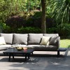 Maze Lounge Outdoor Fabric Cove Taupe Corner Sofa Group