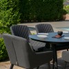 Maze Lounge Outdoor Fabric Zest Charcoal 6 Seat Oval Dining Set