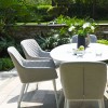 Maze Lounge Outdoor Fabric Zest Lead Chine 6 Seat Oval Dining Set