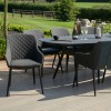 Maze Lounge Outdoor Fabric Zest Charcoal 8 Seat Oval Dining Set