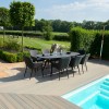 Maze Lounge Outdoor Fabric Zest Charcoal 8 Seat Oval Dining Set