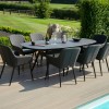 Maze Lounge Outdoor Fabric Zest Charcoal 8 Seat Oval Dining Set