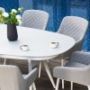 Maze Lounge Outdoor Fabric Zest Lead Chine 8 Seat Oval Dining Set