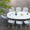 Maze Lounge Outdoor Fabric Zest Lead Chine 8 Seat Oval Dining Set