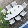 Maze Lounge Outdoor Fabric Zest Lead Chine 8 Seat Oval Dining Set