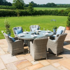 Maze Rattan Garden Furniture Oxford Oval Ice Bucket Table with 8 Venice Chairs & Lazy Susan Maze Rattan Garden Furniture Oxford Oval Ice Bucket Table with 8 Venice Chairs & Lazy Susan