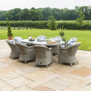 Maze Rattan Garden Furniture Oxford 8 Seat Oval Ice Bucket Table with Heritage Chairs Maze Rattan Garden Furniture Oxford 8 Seat Oval Ice Bucket Table with Heritage Chairs