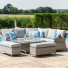 Maze Rattan Garden Furniture Oxford Royal Corner Bench Set with Rising Table