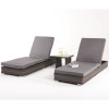 Maze Rattan Garden Furniture Victoria 3 Piece Sunlounger Set