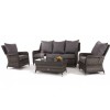 Maze Rattan Garden Furniture Victoria High Back 3 Seat Sofa Set