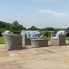 Maze Rattan Garden Furniture Oxford Grey 2 Seater Sofa Set with Armchairs & Coffee Table