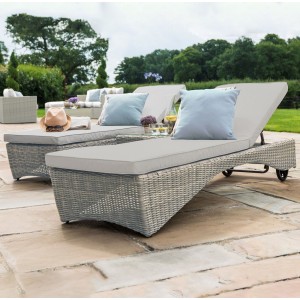 Maze Rattan Garden Furniture Oxford 3 Piece Sunlounger Set Maze Rattan Garden Furniture Oxford 3 Piece Sunlounger Set