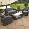 Maze Rattan Garden Furniture Victoria High Back 2 Seat Sofa Set