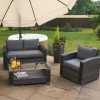 Maze Rattan Garden Furniture Victoria High Back 2 Seat Sofa Set