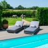 Maze Rattan Garden Furniture Victoria 3 Piece Sunlounger Set