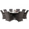 Maze Rattan Garden Furniture Victoria Garden 8 Seat Round Dining Set