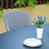 Maze Lounge Outdoor Fabric Zest 8 Seat Oval Dining Set in Flanelle