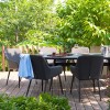 Maze Lounge Outdoor Fabric Zest 8 Seat Oval Dining Set in Flanelle