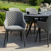 Maze Lounge Outdoor Fabric Zest 8 Seat Oval Dining Set in Flanelle