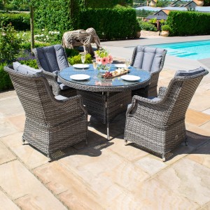 Maze Rattan Garden Furniture Victoria 4 Seat Round Dining Set Maze Rattan Garden Furniture Victoria 4 Seat Round Dining Set