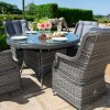 Maze Rattan Garden Furniture Victoria 4 Seat Round Dining Set