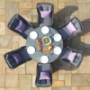 Maze Rattan Garden Furniture Victoria 6 Seat Round Dining Set